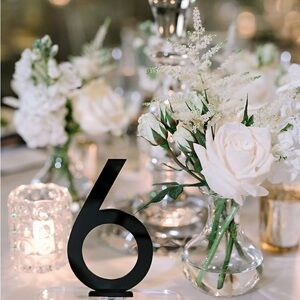 Black Table numbers Acrylic for Wedding